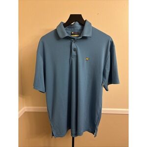 Jack Nicklaus Polo Shirt Mens Large Blue Golf Performance Bear Logo Lightweight